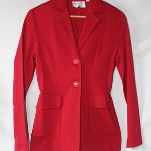 Red Tailored Women's Blazer Jacket by Hugo Buscati